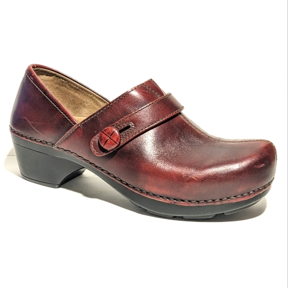 Danako Solstice Professional Clog Cordovan Maroon Oiled Red Mule Women's Size 37 - Picture 8 of 11
